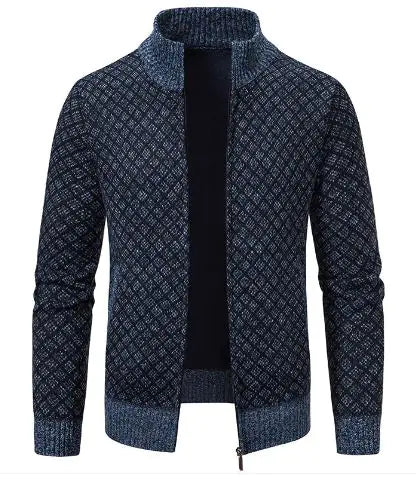 Men's Fleece Collar Cardigan