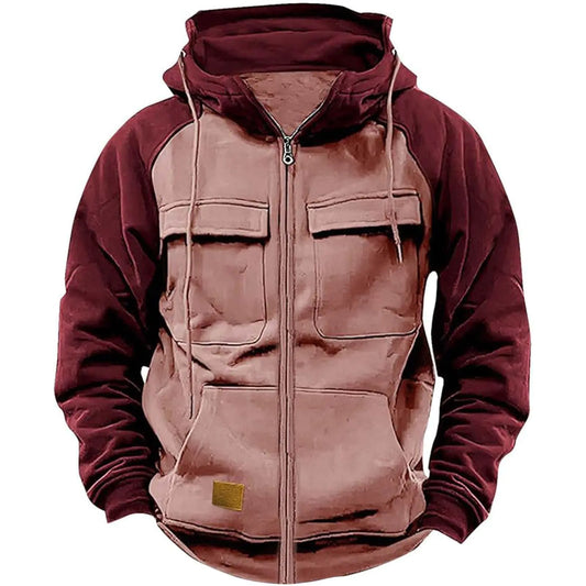 Carhart Jacket Mens Mens Carhart Hoodie Carhart Zip Up Hoodies For Men MenS Hoodie Full Zip Up Sweatshirt With Pockets Durable Comfortable Outdoor Jackets Pink Medium