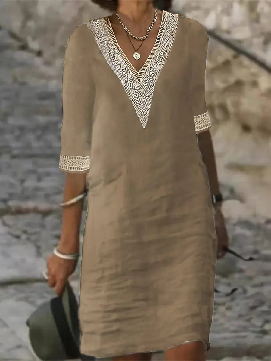 Autumn Bliss Cotton Midi Dress