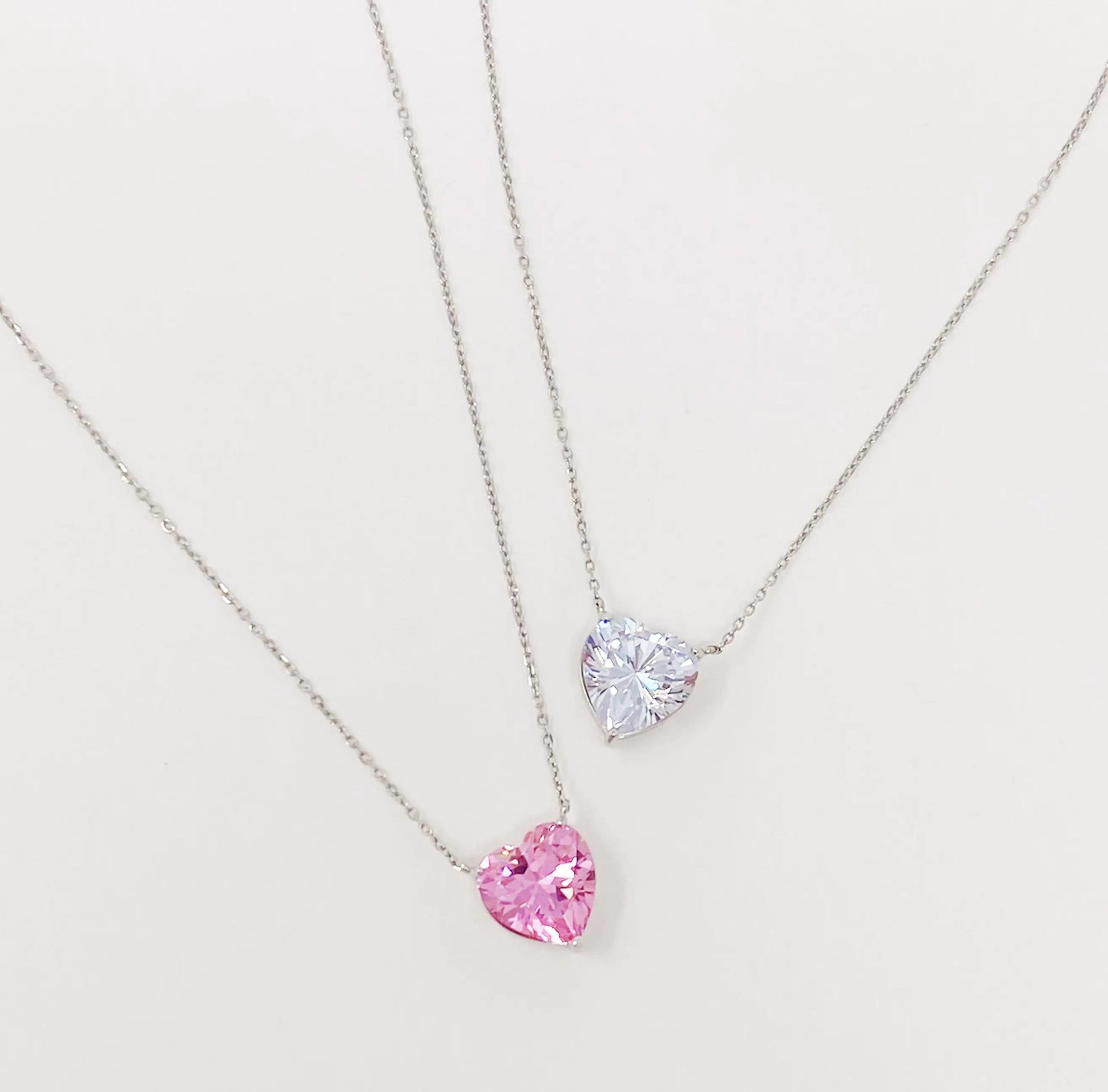 Elegant Sterling Silver Heart Pendant Necklace