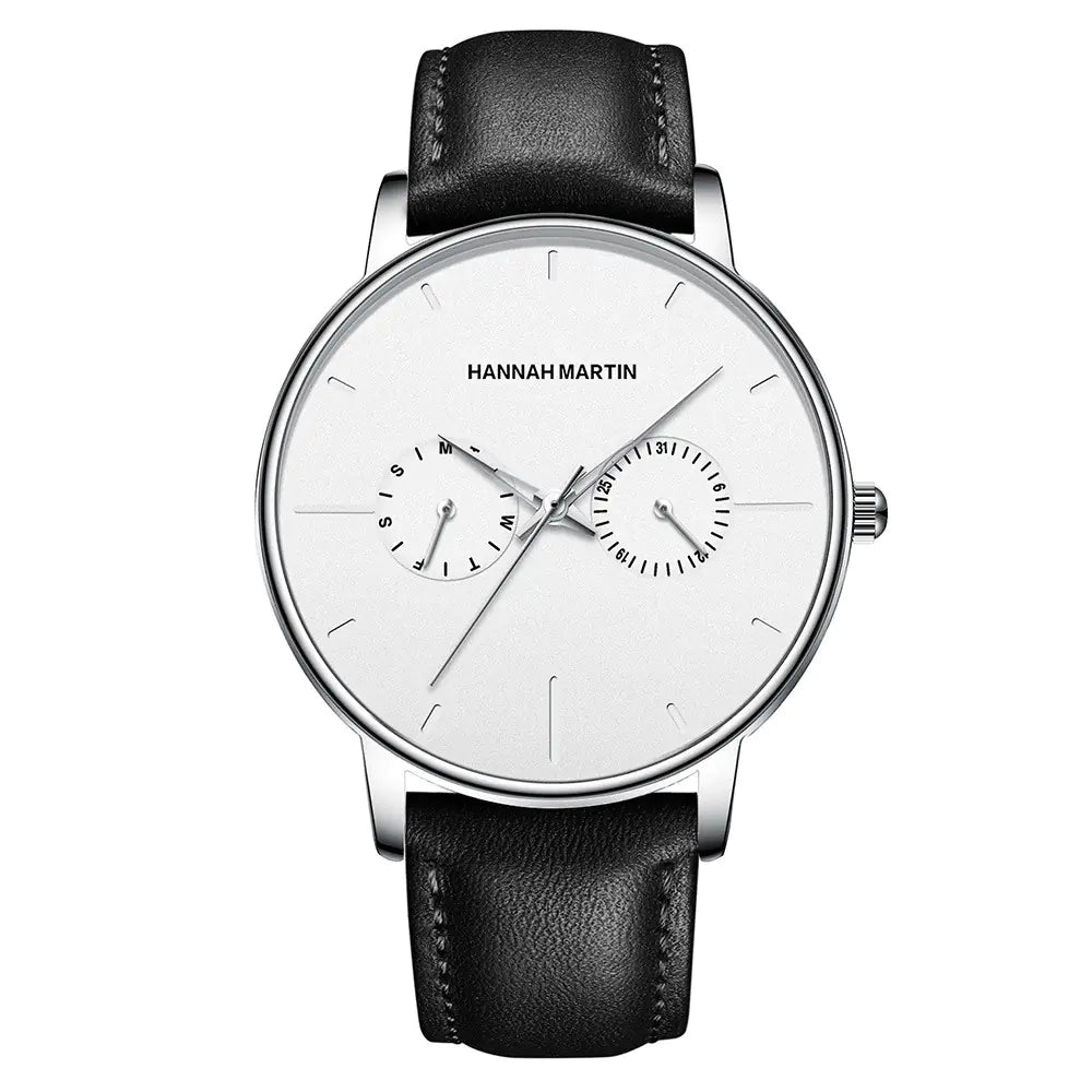 Classic Leather-Crafted Timepiece - Modern Appeal