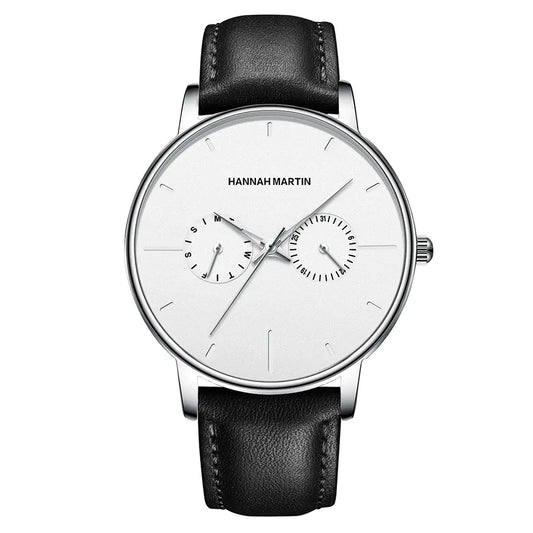 Classic Leather-Crafted Timepiece - Modern Appeal