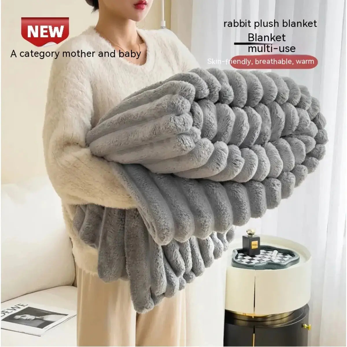 Luxurious Velvet Fur Throw Blanket