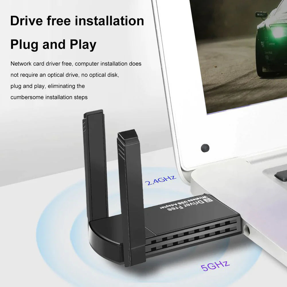 Dual Band Wireless Adapter 1300Mbps USB 3.0