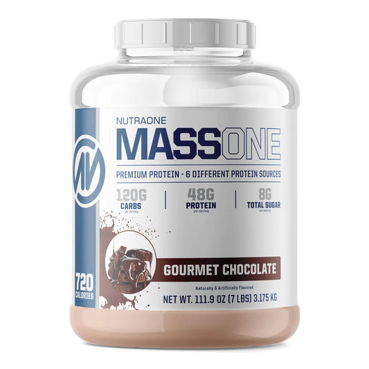 NutraOne MassOne Weight Gain Protein - Gourmet Chocolate 7lb