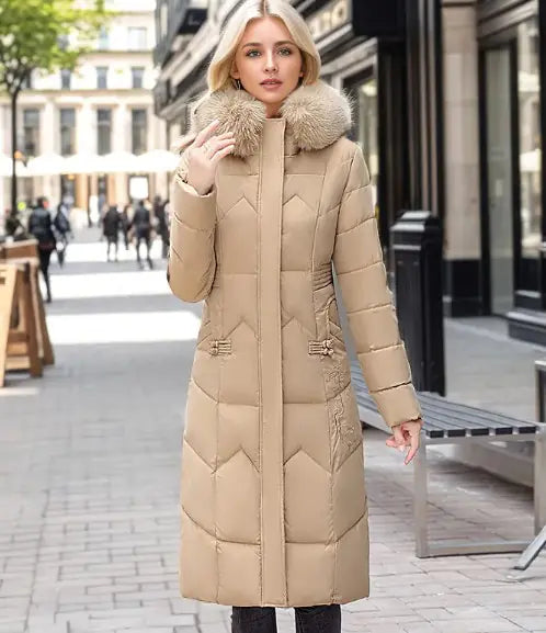 Luxury Fur-Lined Winter Coat