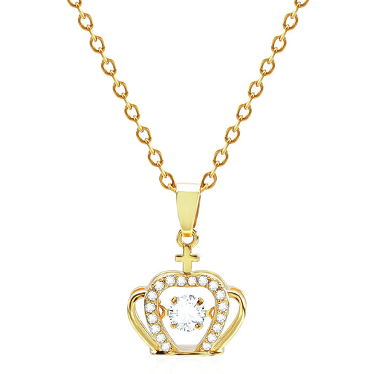 Elegant Crown Gold Necklace