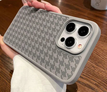 Chic Houndstooth Full Cover Silicone Case