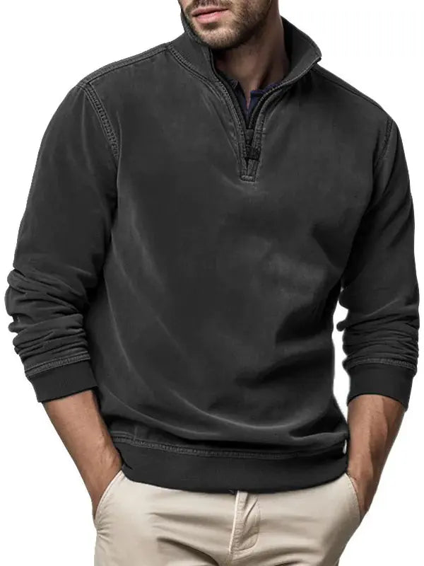 2023 Men's Ethnic Print Half-Zip Hoodie