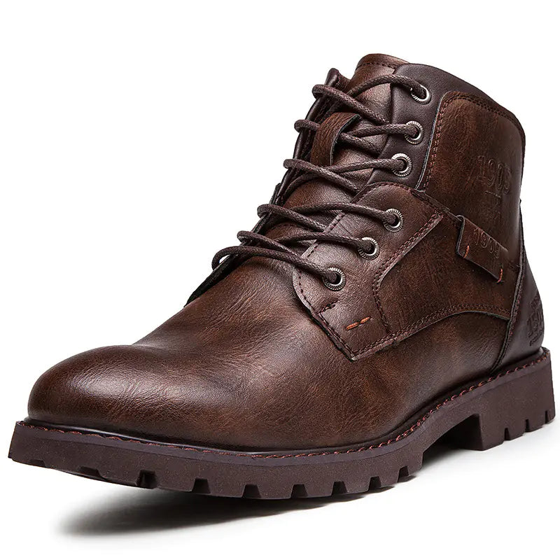 Zip-Up Rider Boots with PU Leather