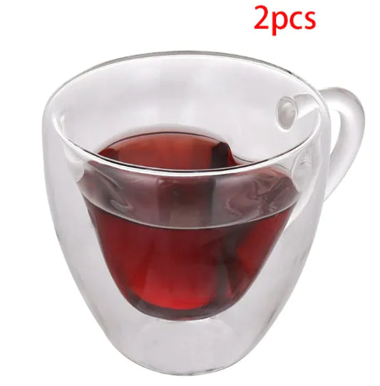 HeartView Thermal Glass Cup
