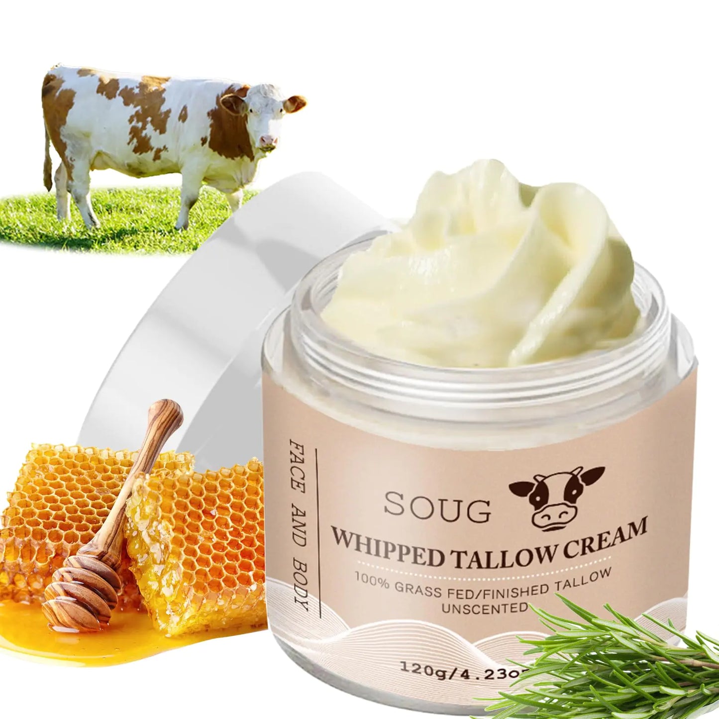 Organic Tallow & Honey Face Balm - 120ml
