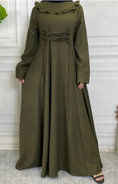 Chiffon Linen Long Sleeve Skirt