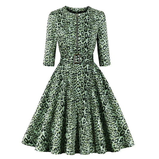2020 Fall Fashion Leopard Print Dress for Women