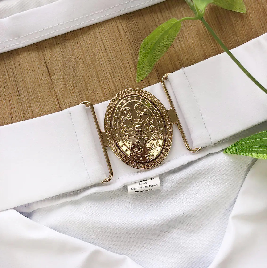 Elegant Buckle Strapless Bikini for Women