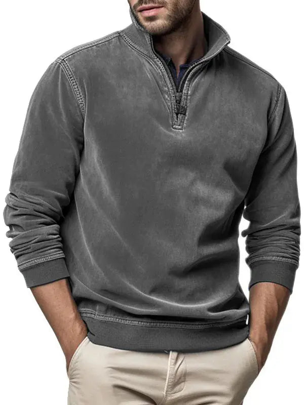 2023 Men's Ethnic Print Half-Zip Hoodie