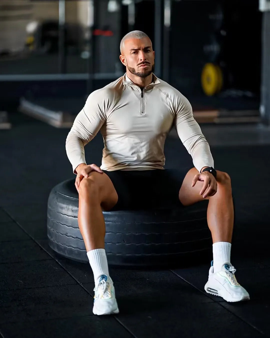 Athletic Half-Zip Workout Tee