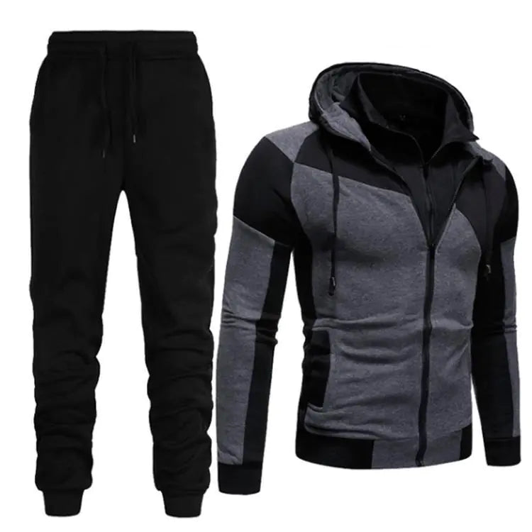 2020 Men's Stylish Color Block Hoodie