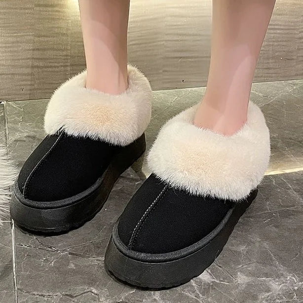 Women's Plush Suede Fur Slippers