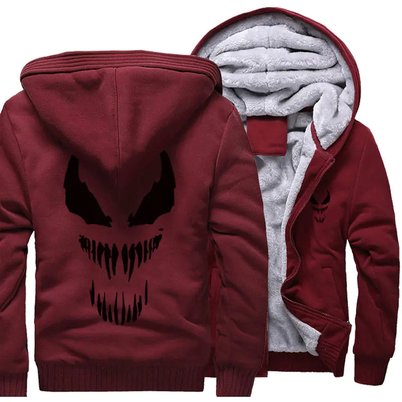 Men's Venom Print Zip-Up Hoodie