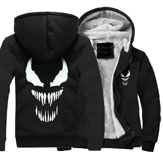 Men's Venom Print Zip-Up Hoodie