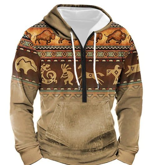 Retro Zip Sweater for Men