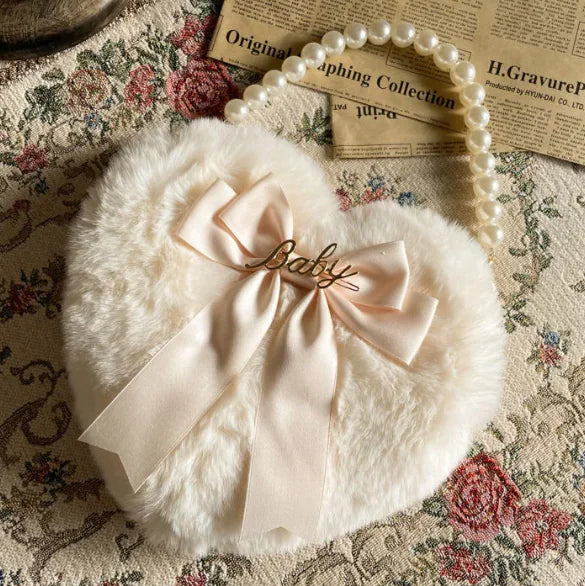Chic Heartfelt Plush Bag