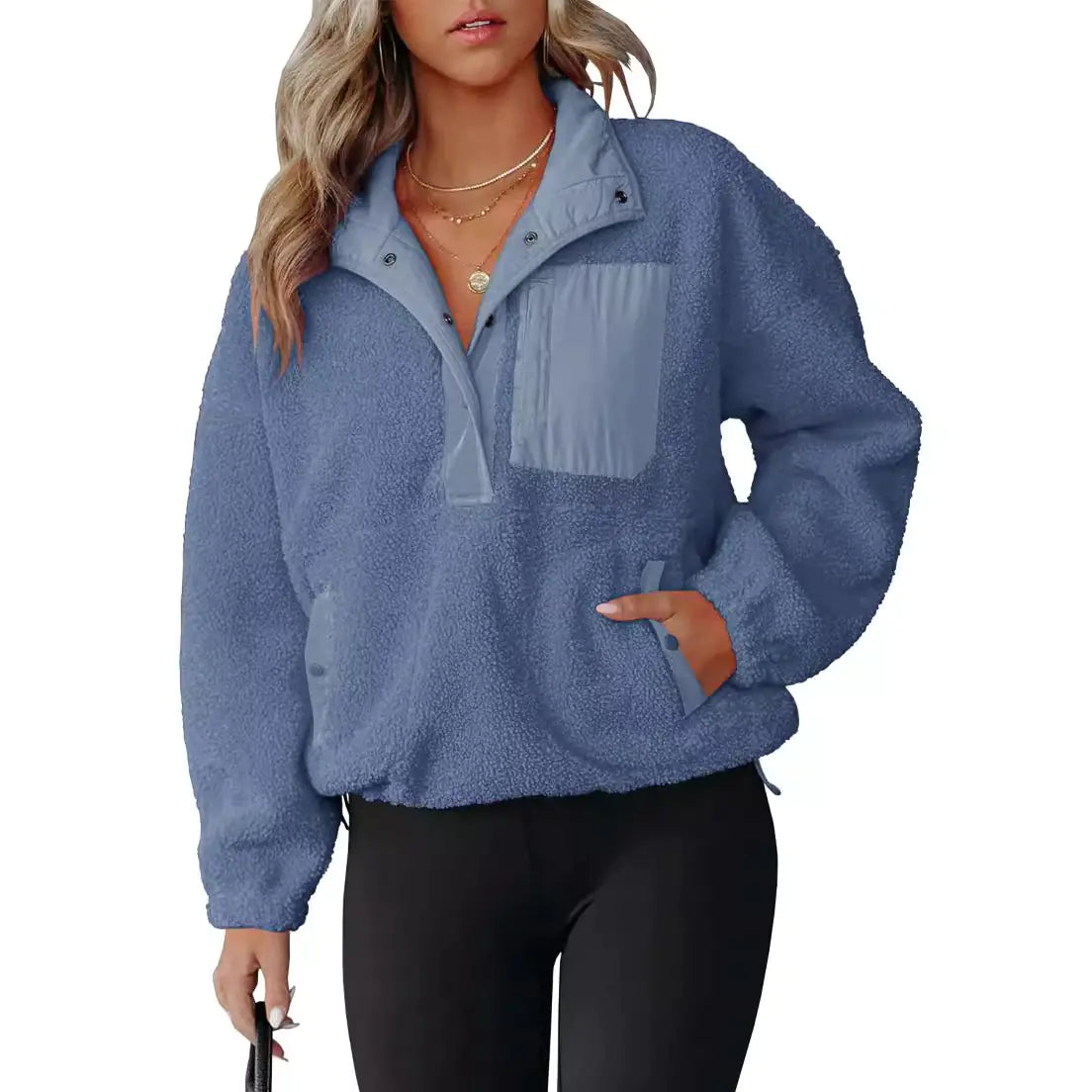 Color Block Half-Zip Women's Sweatshirt