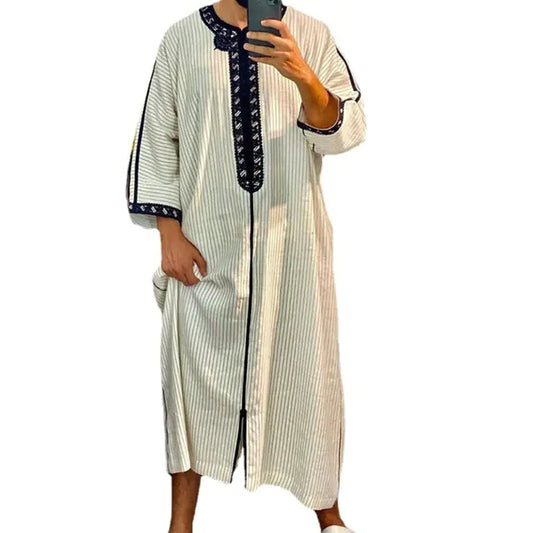 Elegant Moroccan Men's Kaftan - Arabic Style