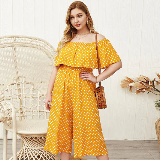 Plus Size Women's Loose Summer Jumpsuit Dress