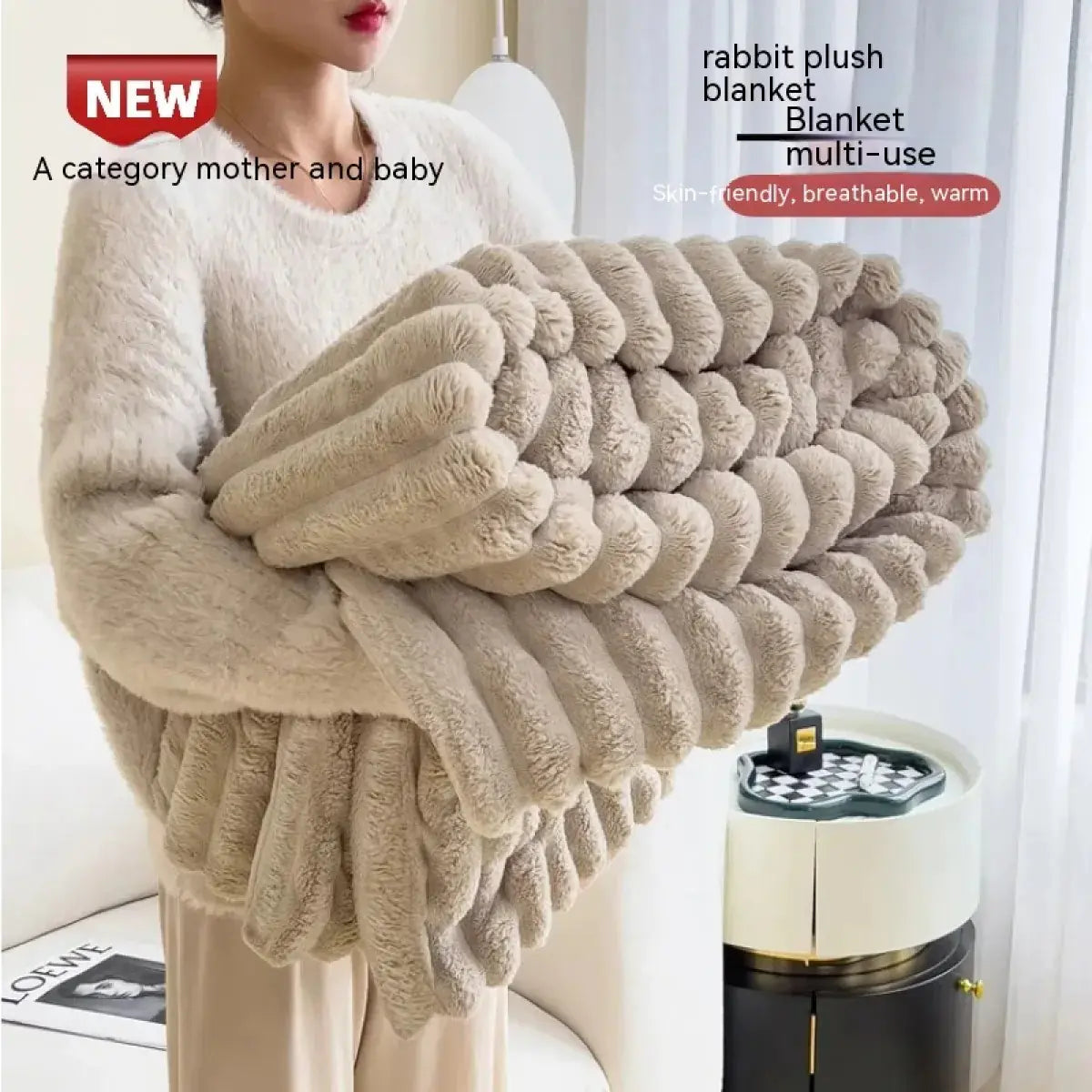 Luxurious Velvet Fur Throw Blanket